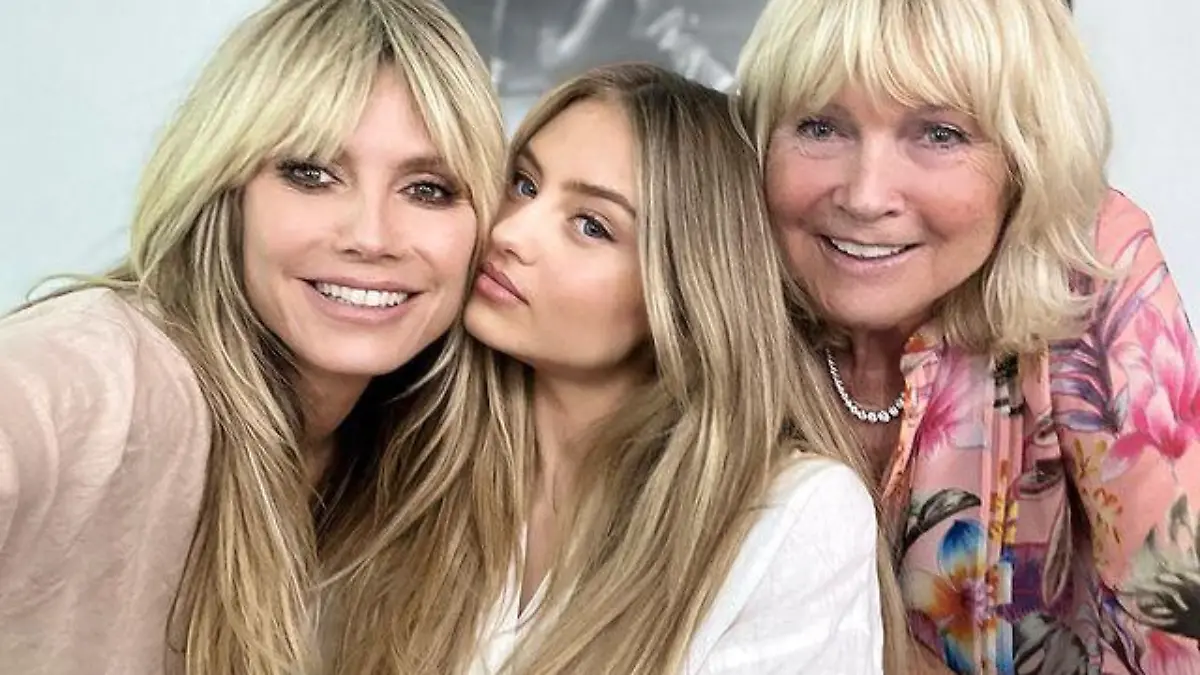 Heidi Klum mit Tochter Leni und Mama Erna