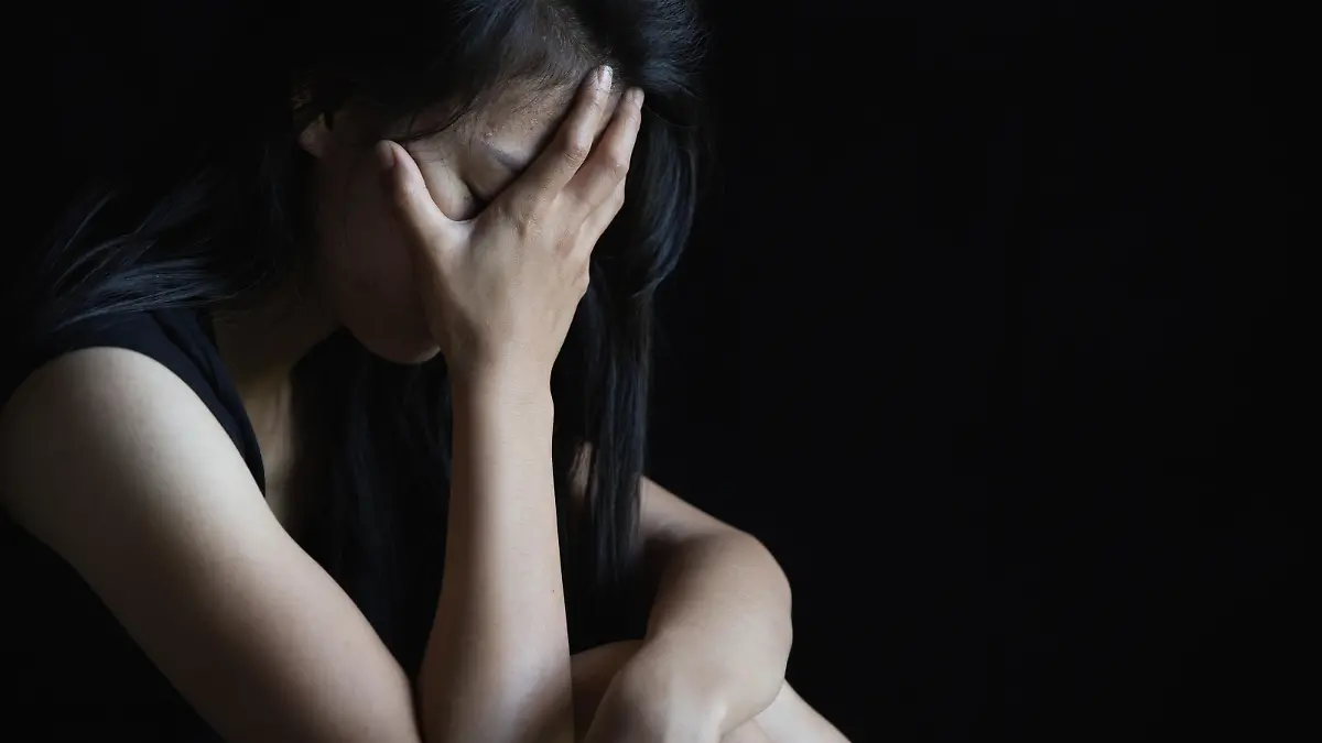 Women feeling lonely and sad, psychological and mental troubles, suffering from bad relationship or break up, Depression, Violence against women.