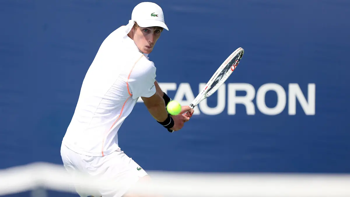 KOZERKI 16.08.2023 TURNIEJ ATP, Tennis Herren 100 LOTTO KOZERKI OPEN --- TENNIS ATP CHALLENGER TOUR 100 MARC POLMANS FOT. PIOTR KUCZA/FOTOPYK / NEWSPIX.PL --- Newspix.pl POLAND OUT PUBLICATIONxNOTxINxPOL 230816PYK0103