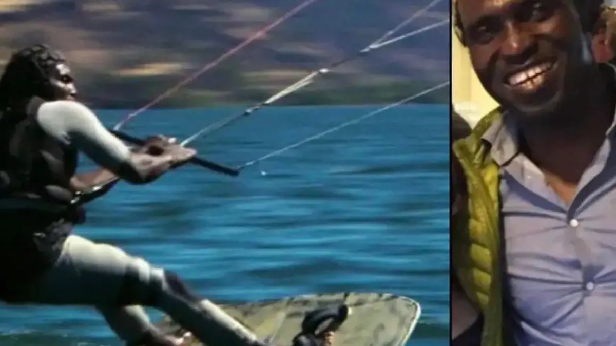 Felix Louis N’Jai beim Kitesurfen