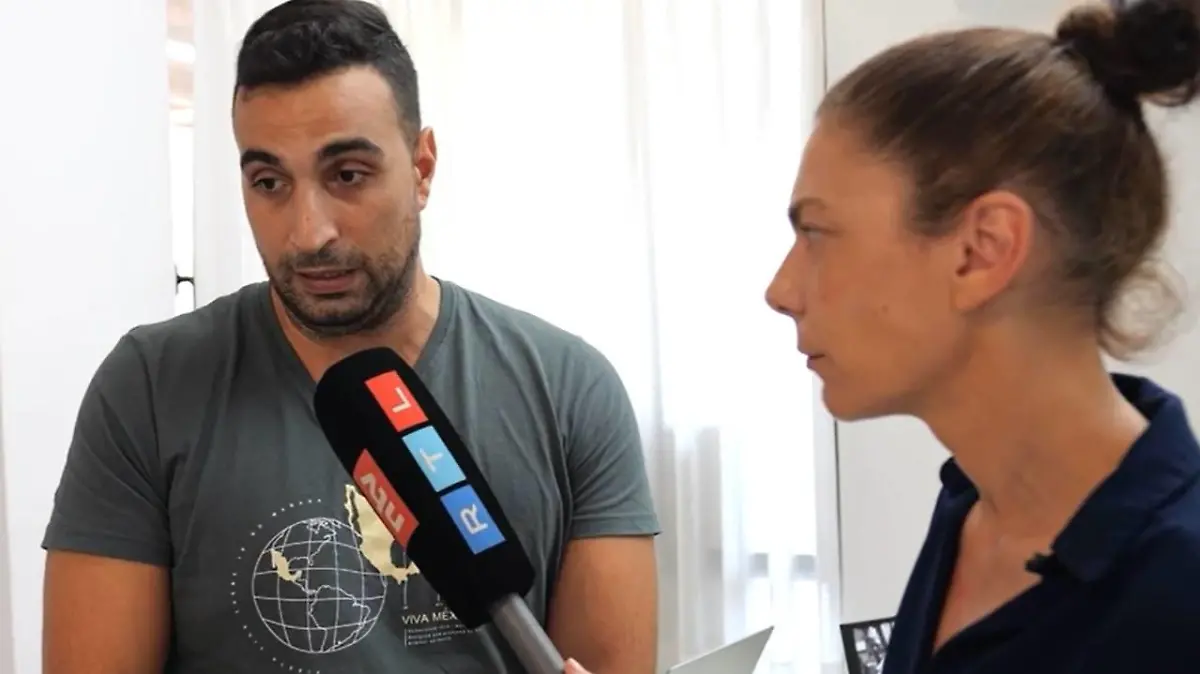 Yoni Asher im Interview mit RTL-Reporterin Raschel Blufarb.