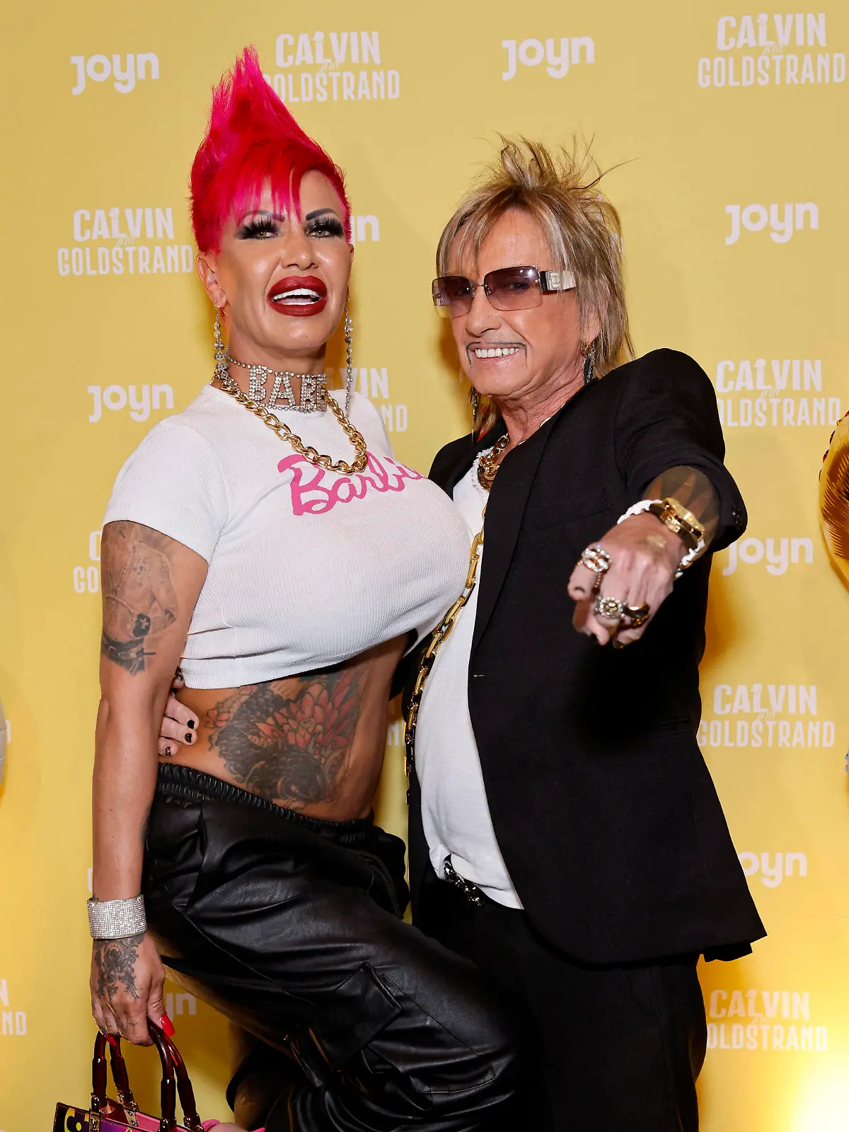 Rotlicht-Unternehmer Bert Wollersheim und seine Gattin Ginger Costello-Wollersheim l beim Photocall anlässlich des Screenings der JOYN Doku-Serie Calvin am Goldstrand im Mio Club. Köln, 06.10.2023 NRW Deutschland *** Red light entrepreneur Bert Wollersheim and his wife Ginger Costello Wollersheim l at the photocall on the occasion of the screening of the JOYN documentary series Calvin on the Gold Beach at the Mio Club Cologne, 06 10 2023 NRW Germany Copyright: xChristophxHardtx