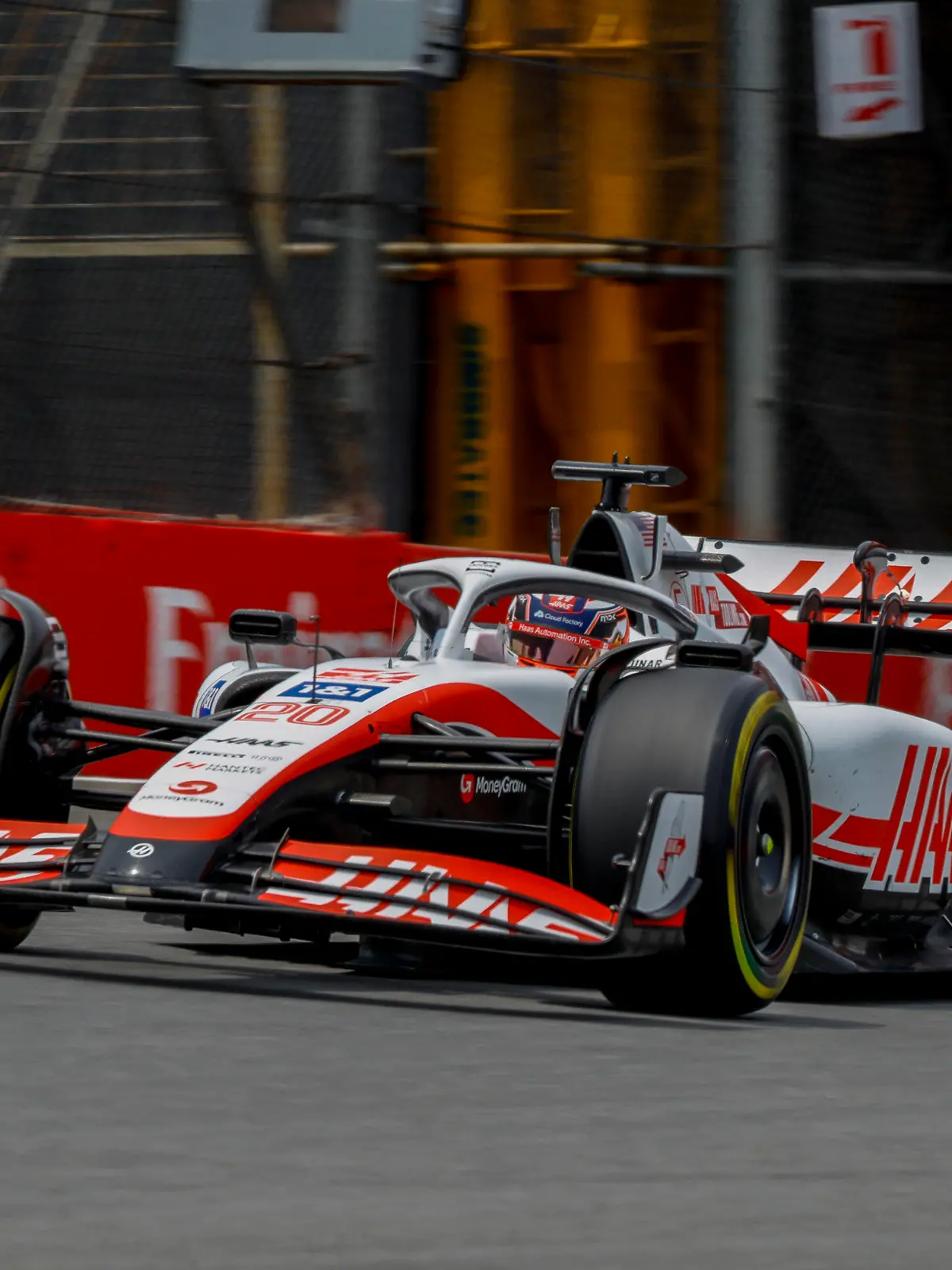 Haas driver Kevin Magnussen, of Denmark, attends a practice ahead of the weekend's Formula One Brazilian Grand Prix at Interlagos racetrack in Sao Paulo, Brazil, Friday, Nov. 11, 2022. (AP Photo/Marcelo Chello)