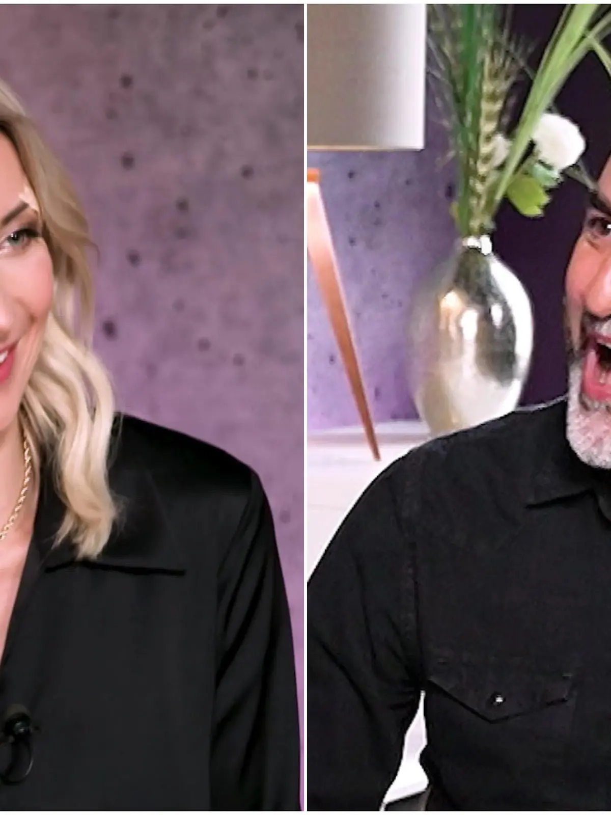 Anna-Carina Woitschack und RTL-Reporter David Modjarad