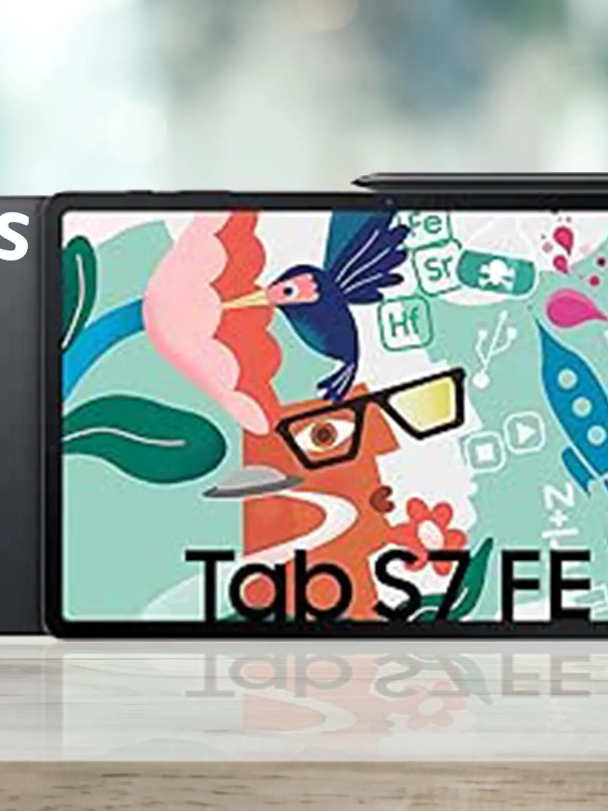 Samsung Galaxy Tab S7 FE in einer Collage.