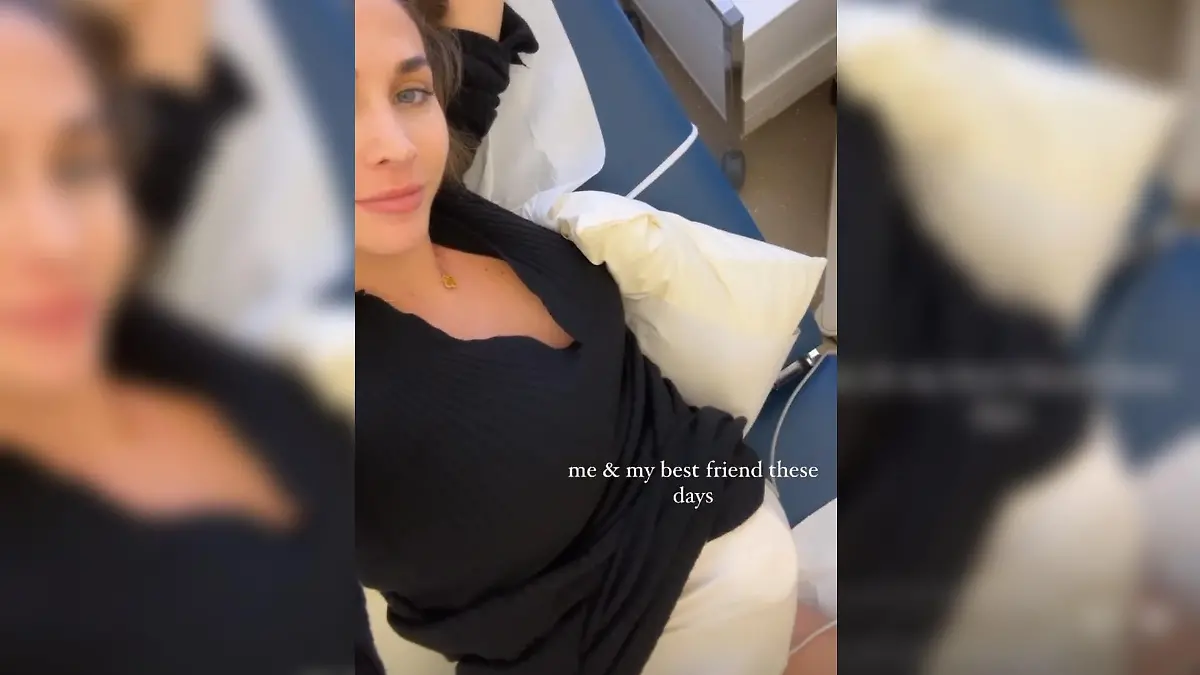 Ann-Kathrin Götze im Krankenhaus.