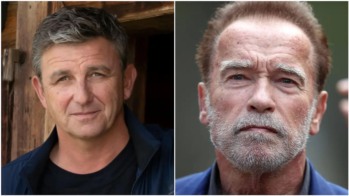 Hans Sigl und Arnold Schwarzenegger