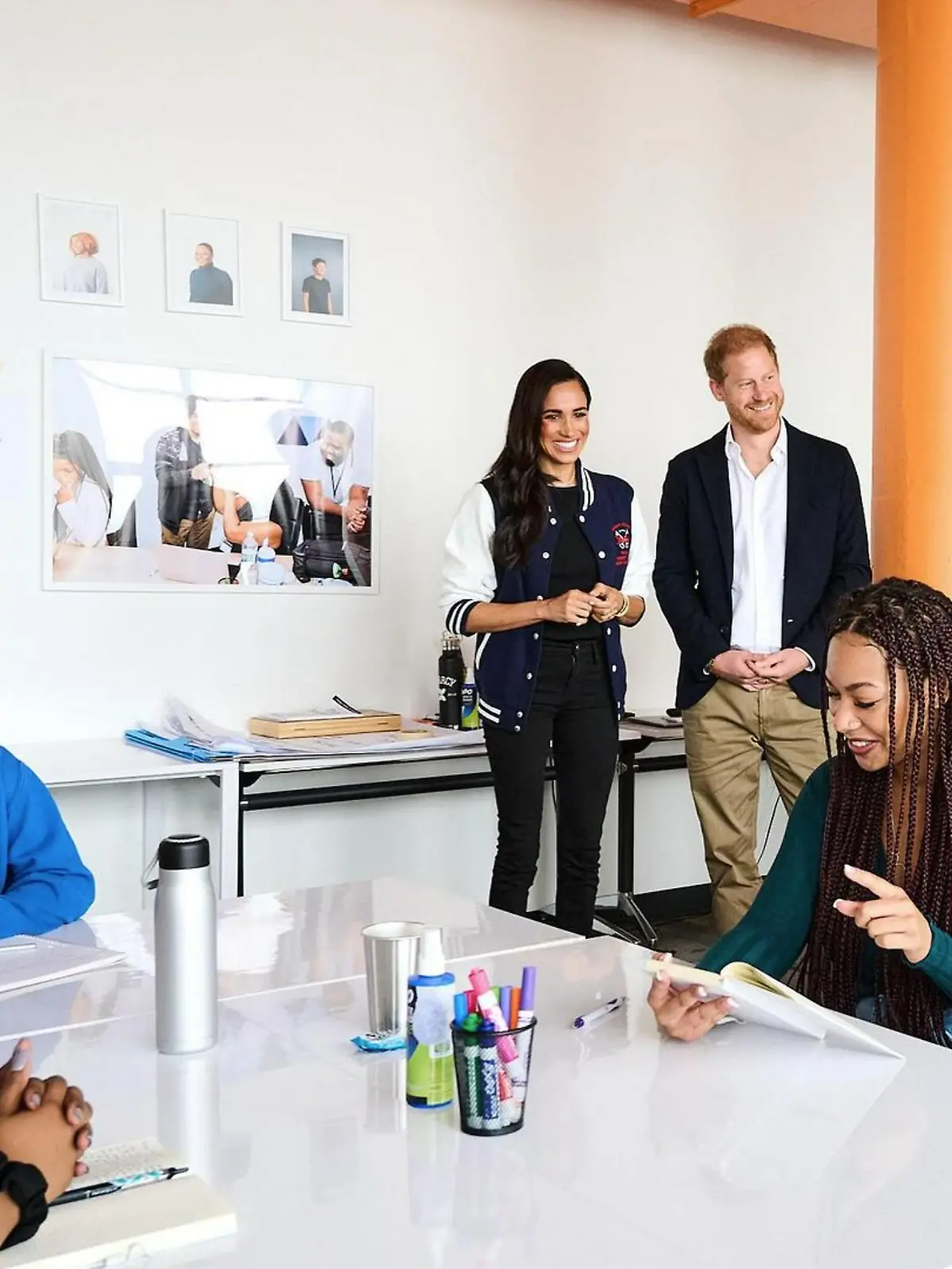 Prinz Harry und Herzogin Meghan in der Marcy Lab School in New York.