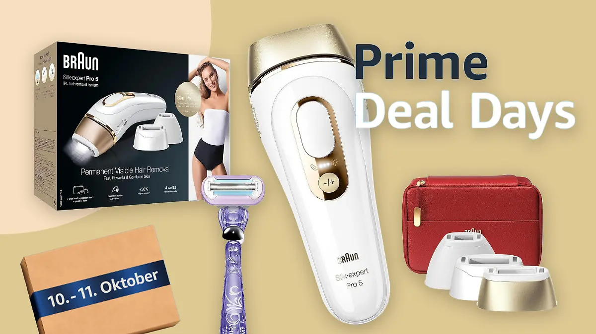 Braun IPL Silk Expert Pro 5 in einer Collage.