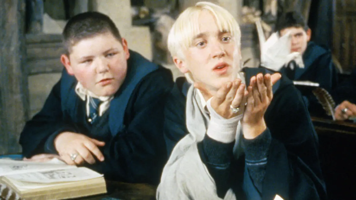 HARRY POTTER AND THE PRISONER OF AZKABAN, from left: Jamie Waylett, Tom Felton, 2004. Warner Brothers/courtesy Everett Collection Warner Bros/Courtesy Everett Collection ACHTUNG AUFNAHMEDATUM GESCHÄTZT PUBLICATIONxINxGERxSUIxAUTxONLY Copyright: xWarnerxBros/CourtesyxEverettxCollectionx MSDHAPO EC077