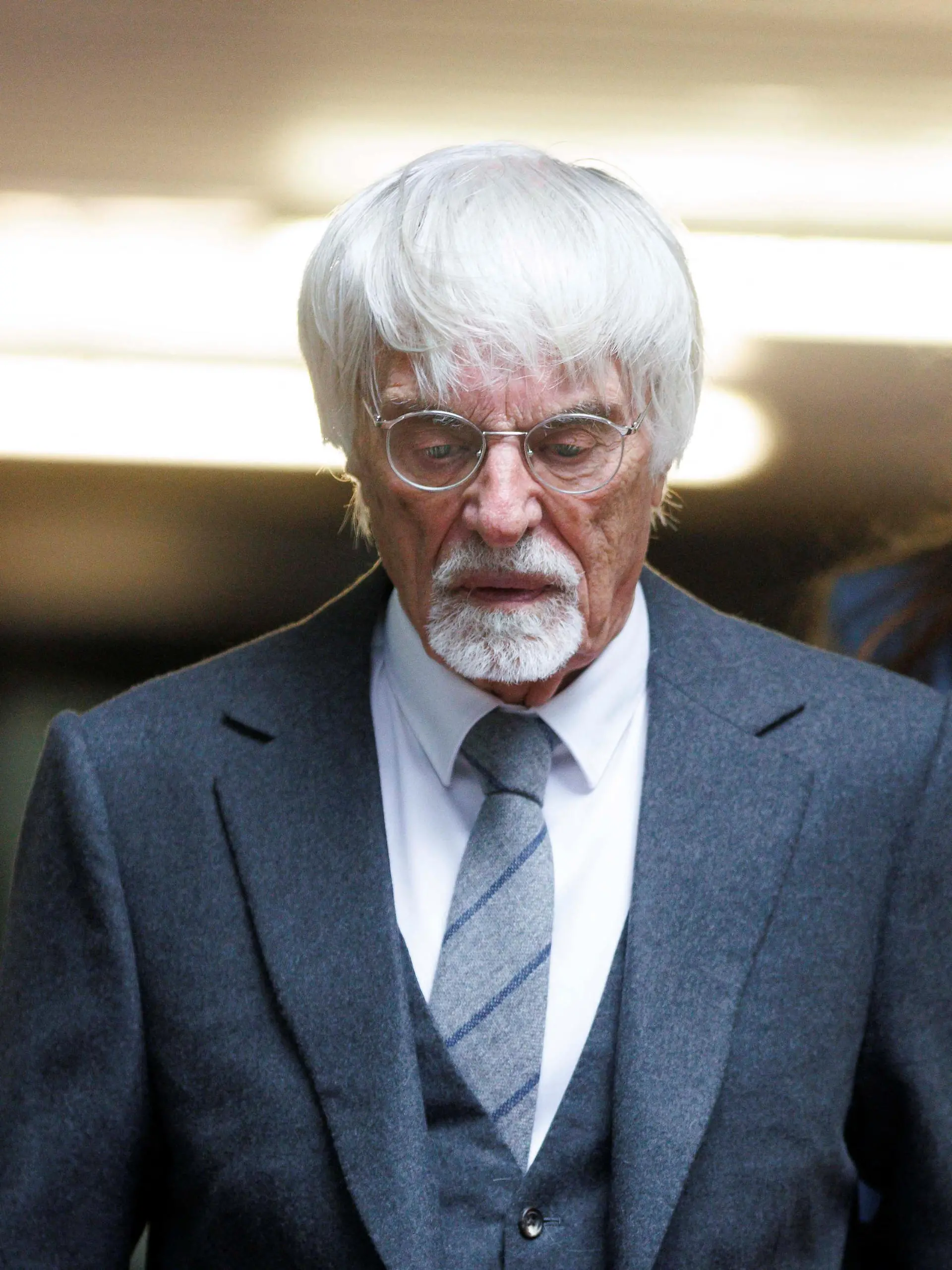 Ex-Formula One boss Bernie Ecclestone leaves Southwark Crown Court after admitting to fraud in London, Britain, October 12, 2023. REUTERS/Belinda Jiao