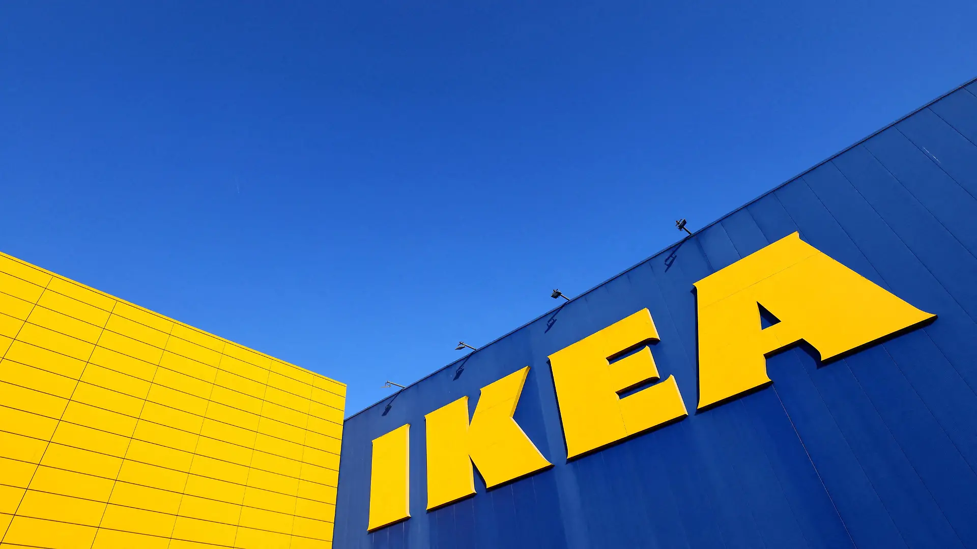 The IKEA logo is seen outside an IKEA furniture store in Brussels, Belgium June 13, 2023. REUTERS/Yves Herman