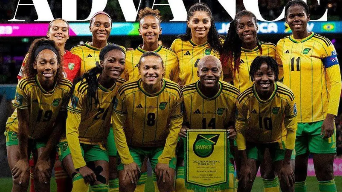 Die "Reggae Girlz" in einem Bild.