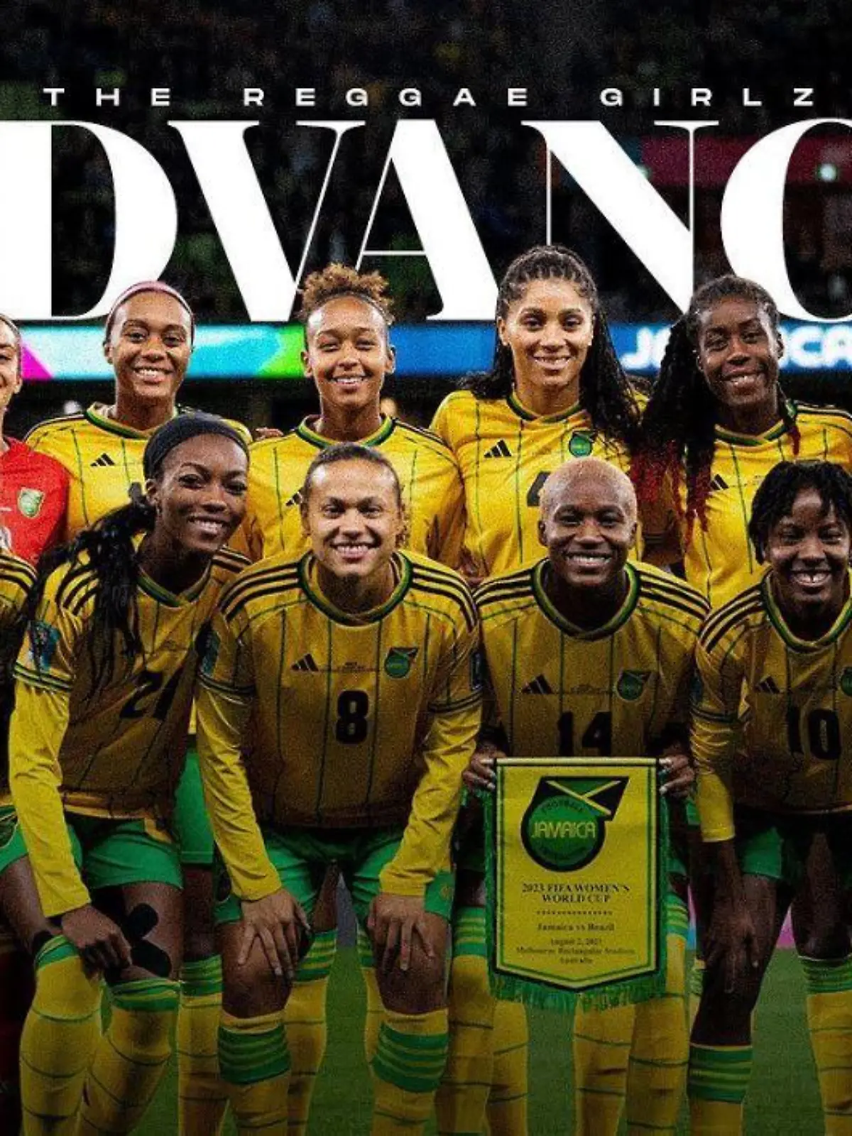 Die "Reggae Girlz" in einem Bild.