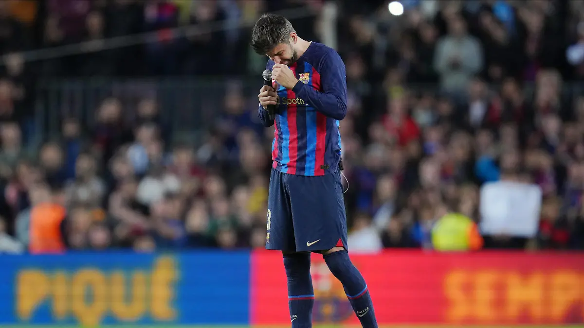 Fußball, FC Barcelona - UD Almeria, Gerard Pique Verabschiedung ESP: FC Barcelona, Barca UD Almeria. La Liga Santander Gerard Pique of FC Barcelona at full time during the La Liga match between FC Barcelona and UD Almeria played at Spotify Camp Nou Stadium on November 05, 2022 in Barcelona, Spain. kpng Copyright: xBaguxBlancox/xPRESSINx PS_221105_081
