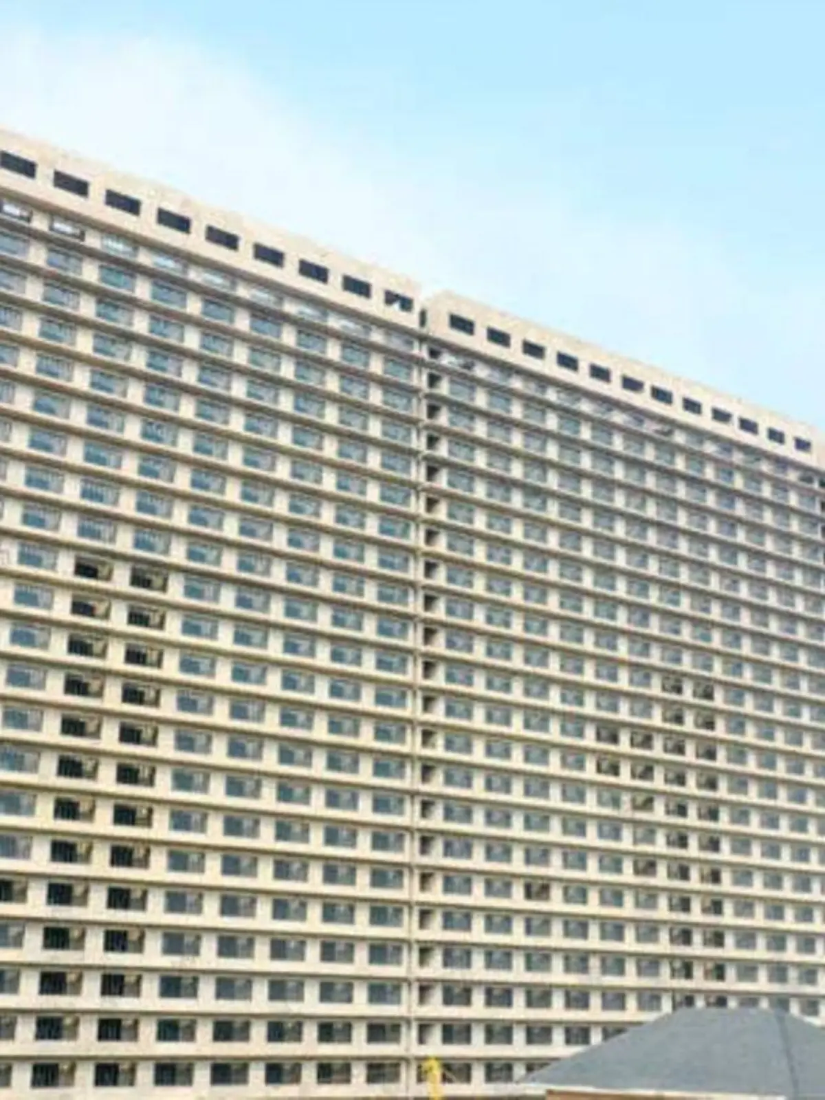 Das 26-stöckige Schweine-Hochhaus in China erinnert an ein Hotel, dient allerdings als Mastbetrieb.
