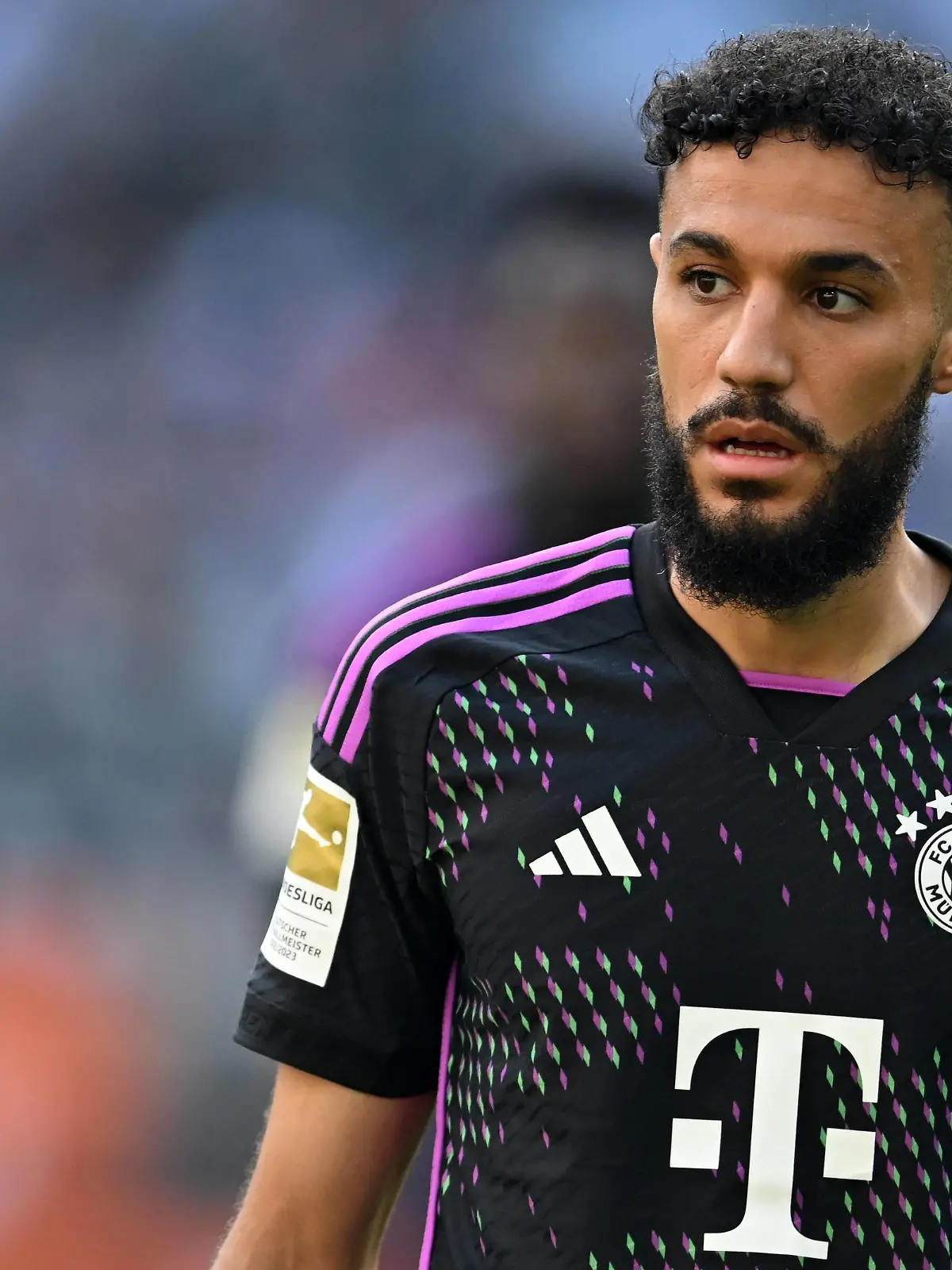 MONCHENGLADBACH - Noussair Mazraoui of FC Bayern Munchen during the German Bundesliga match between Borussia Monchengladbach and FC Bayern Munchen at the Borussia- Park stadium on September 2, 2023 in Monchengladbach, Germany. ANP Hollandse Hoogte Gerrit van Keulen545954 Bundesliga 2023/2024 xVIxANPxSportx/xGerritxvanxKeulenxIVx 477380023 originalFilename: 477380023.jpg
