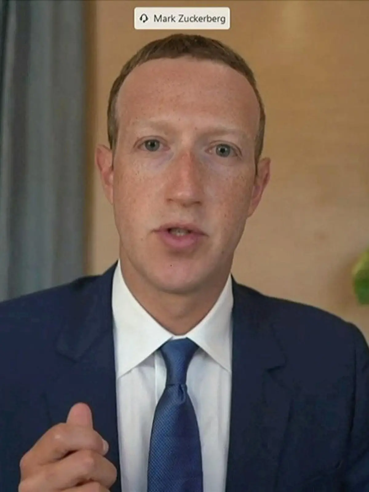 FILE PHOTO: Facebook CEO Mark Zuckerberg testifies remotely via videoconference in this screengrab made from video during a Senate Judiciary Committee hearing titled, "Breaking the News: Censorship, Suppression, and the 2020 Election,? on Facebook and Twitter's content moderation practices, on Capitol Hill in Washington, U.S., November 17, 2020. U.S. Senate Judiciary Committee via REUTERS//File Photo