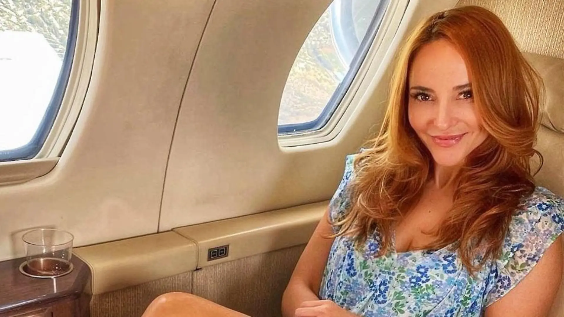 Katie Enright im Flieger