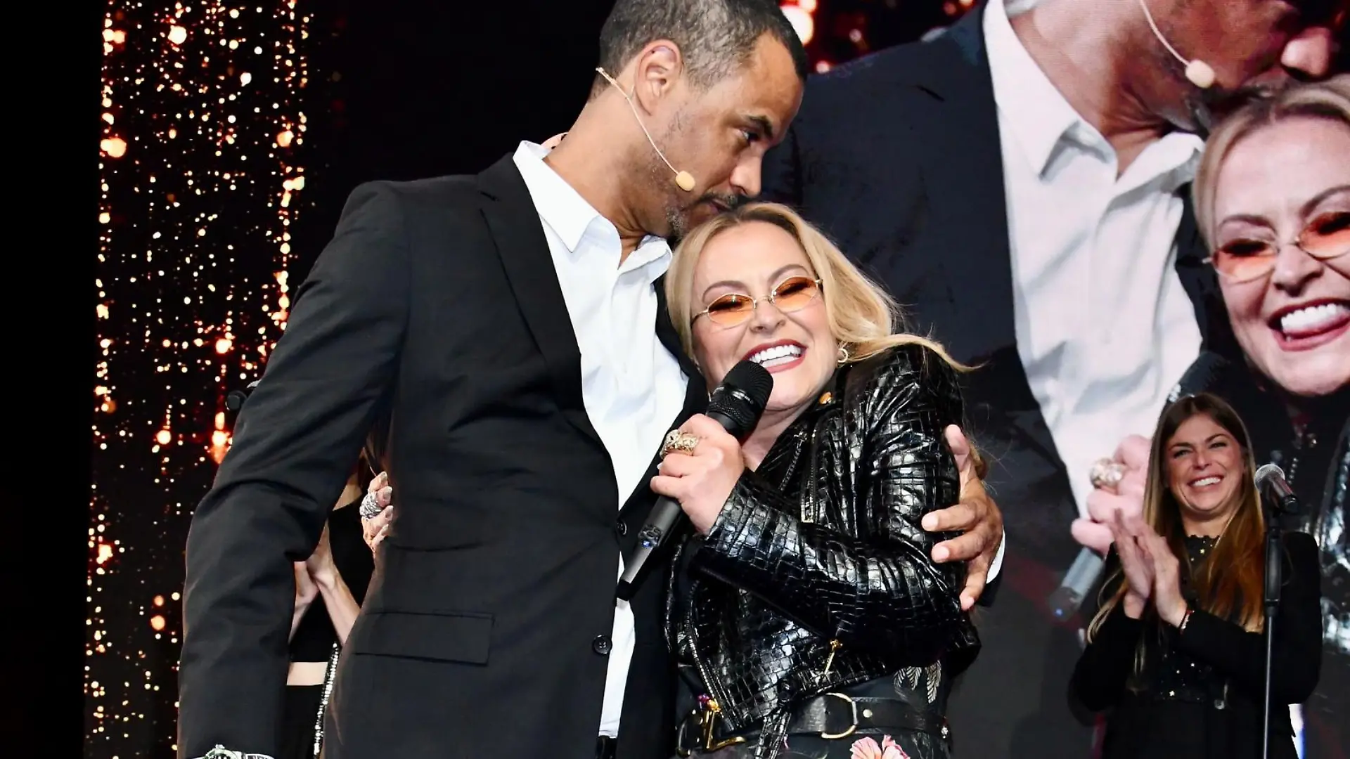Patrice Bouedibela, Anastacia, 12th Laughing Hearts Charity Gala, Grand Hyatt, Berlin, DEU, 14.10.2023 / 141023
