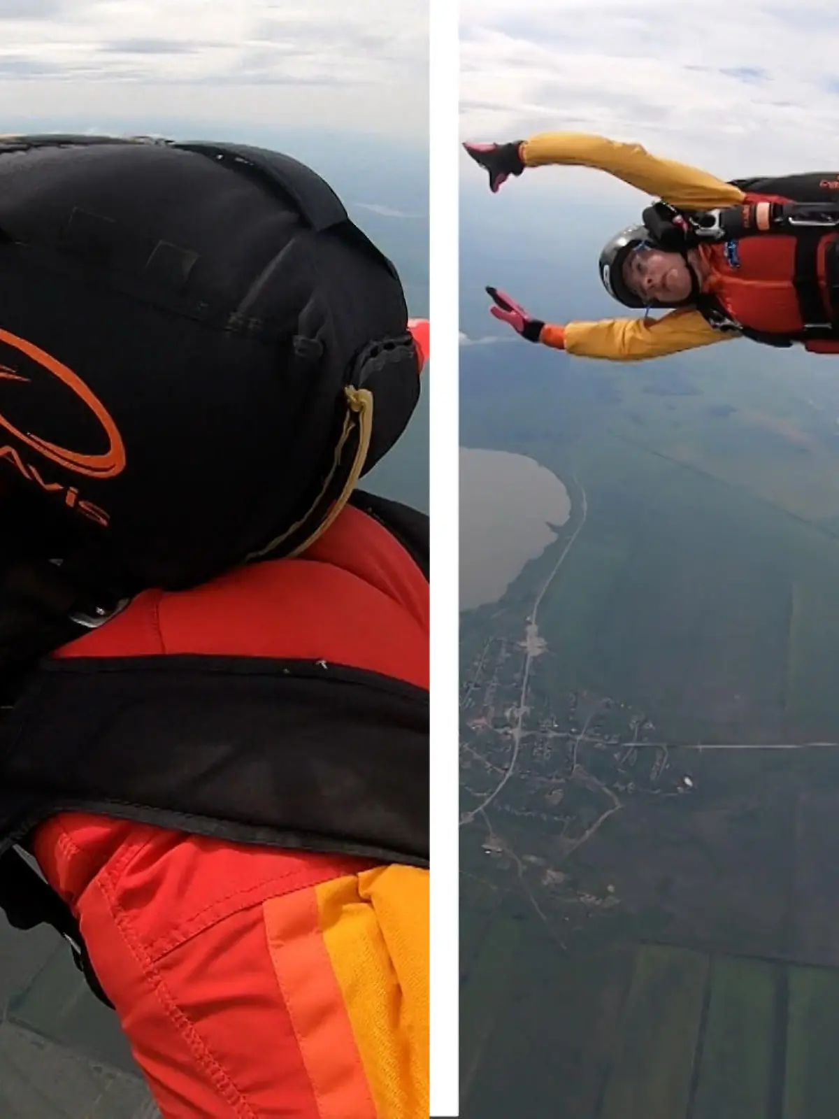 Eine Fallschirmspringerin verliert die Kontrolle im freien Fall. Ihr Trainer eilt prompt zur Hilfe und kann sie retten. Wie er das anstellt, erfahren Sie im Video!