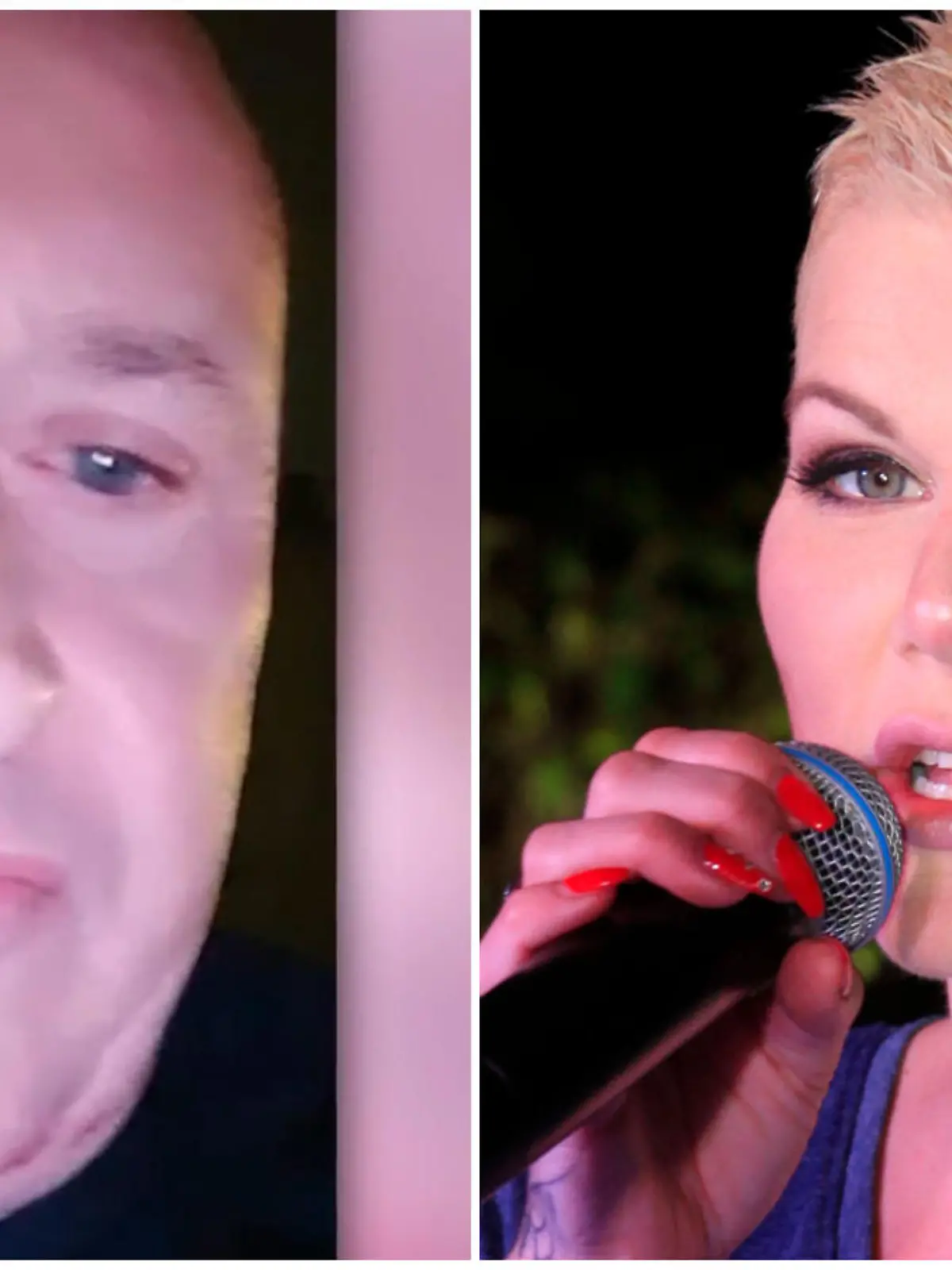 Mike Blümer und Melanie Müller (Collage)