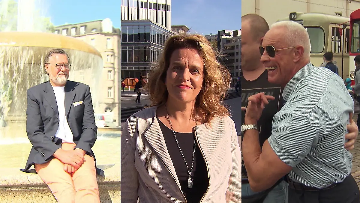 v.l.: Geschäftsmann Markus Eulig, die parteilose Maja Wolff und der „Bahnbabo“ und Geschäftsmann Markus Eulig
