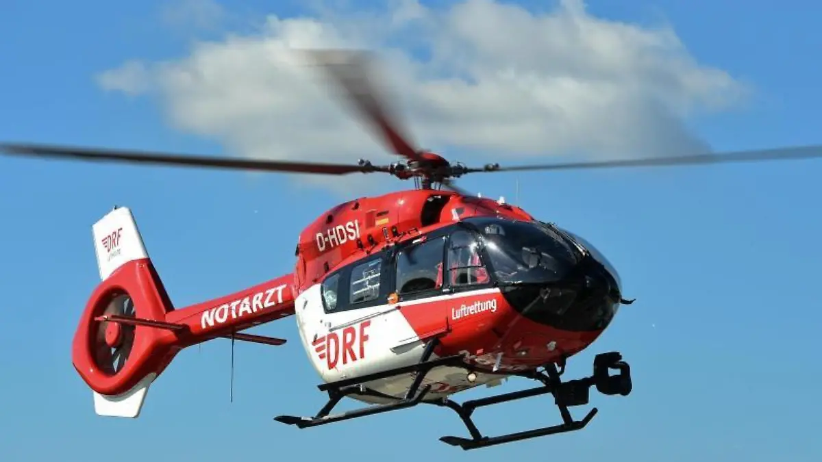 Ein Rettungshubschrauber im Einsatz