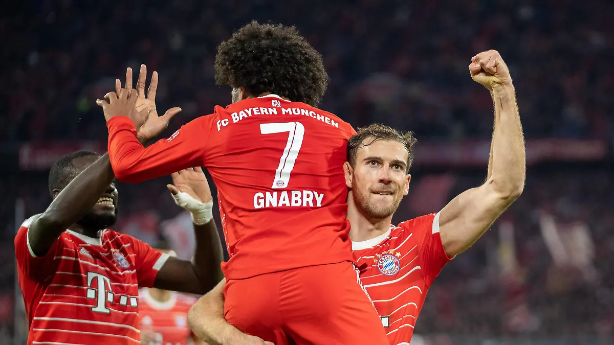 Sport Bilder des Tages Tor zum 2:1 durch Serge Gnabry FC Bayern Muenchen, 07, GER, FC Bayern Muenchen FCB vs. SV Werder Bremen SVW, Fussball, Bundesliga, 14. Spieltag, Spielzeit 2022/2023, 08.11.2022, DFB/DFL regulations prohibit any use of photographs as image sequences and/or quasi-video., GER, FC Bayern Muenchen FCB vs. SV Werder Bremen SVW, Fussball, Bundesliga, 14. Spieltag, Spielzeit 2022/2023, 08.11.2022 Muenchen *** Goal to 2 1 by Serge Gnabry FC Bayern Muenchen, 07 , GER, FC Bayern Muenchen FCB vs SV Werder Bremen SVW , Football, Bundesliga, 14 Spieltag, Spielzeit 2022 2023, 08 11 2022, DFB DFL regulations prohibit any use of photographs as image sequences and or quasi video , GER, FC Bayern Muenchen FCB vs SV Werder Bremen SVW , Football, Bundesliga, 14 Spieltag, Spielzeit 2022 2023, 08 11 2022 Muenchen Copyright: xEibner-Pressefoto/SaschaxWaltherx EP_EER