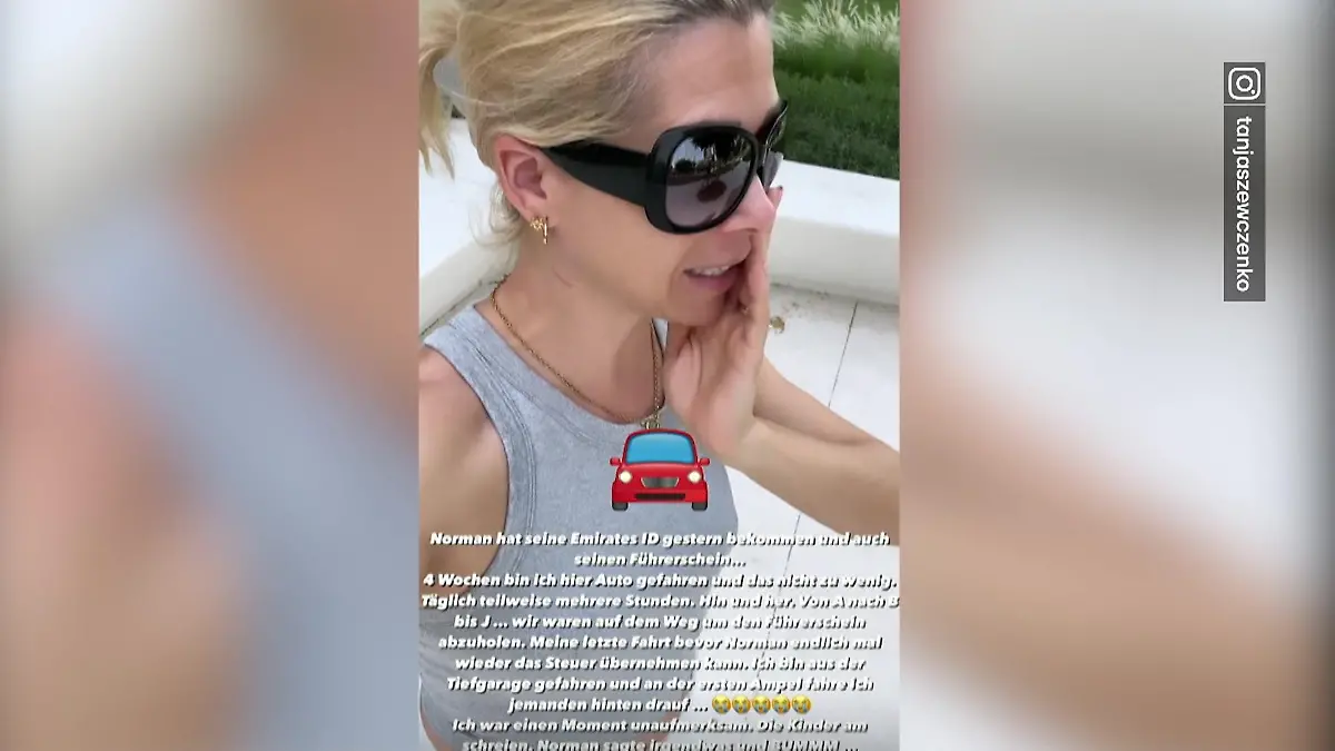 Warum Tanja Szewczenko hier völlig aufgelöst ist Kleiner Crash mit großer Wirkung