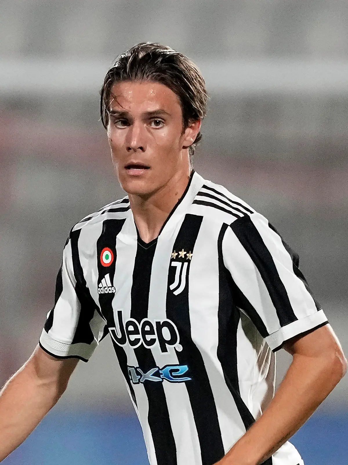 FILE - Juventus' Nicolo Fagioli controls the ball during the 'Berlusconi trophy' soccer match between Monza and Juventus in Monza, near Milan, Italy, Saturday, July 31, 2021. A Lawyer for Juventus midfielder Nicolò Fagioli acknowledged Wednesday, Oct. 11, 2023, that the player is being investigated by prosecutors in Turin for betting online via unauthorized websites. (AP Photo/Antonio Calanni, File)