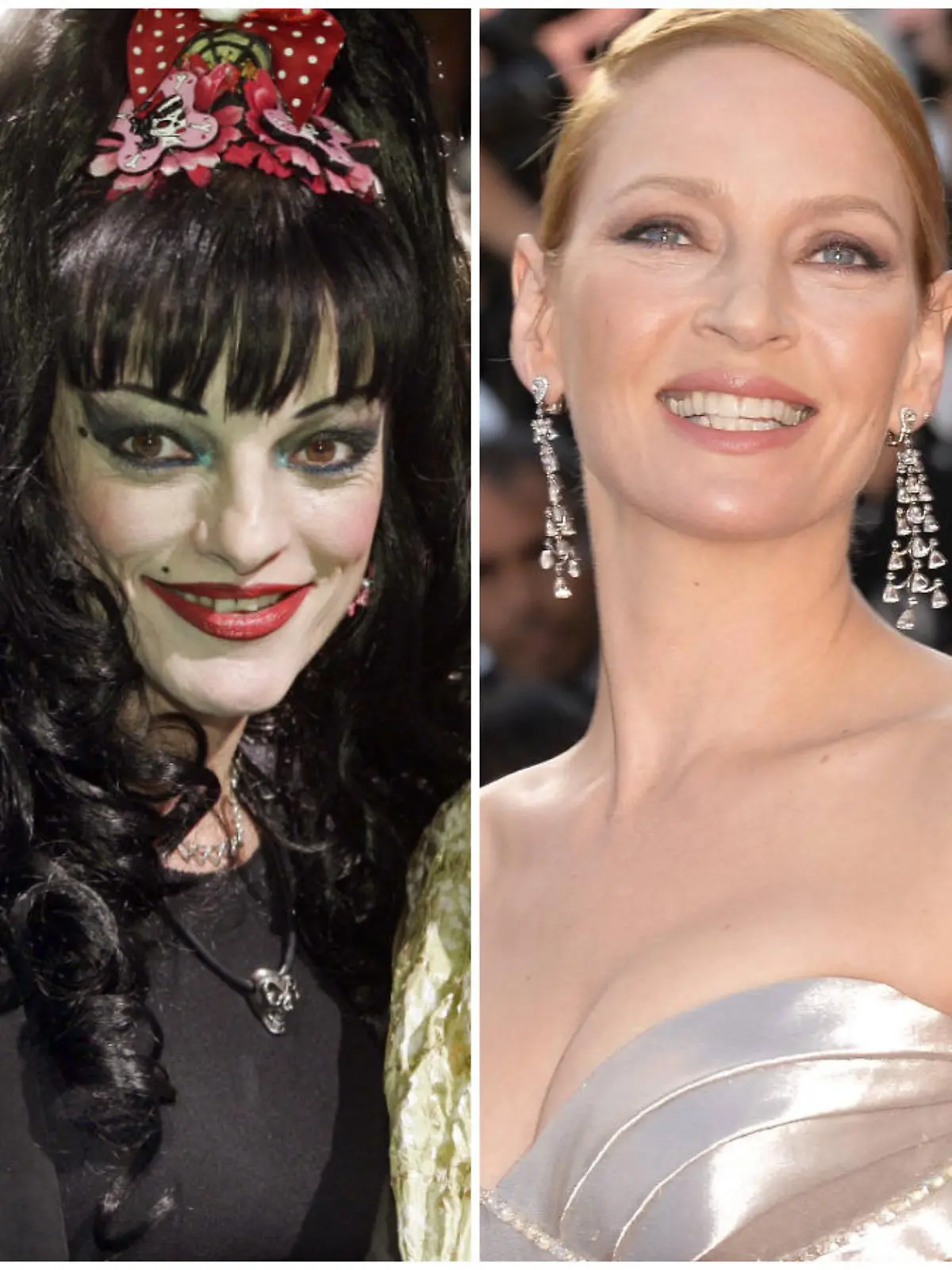 Sinead O'Connor, Nina Hagen, Uma Thurman und Britney Spears (Collage)