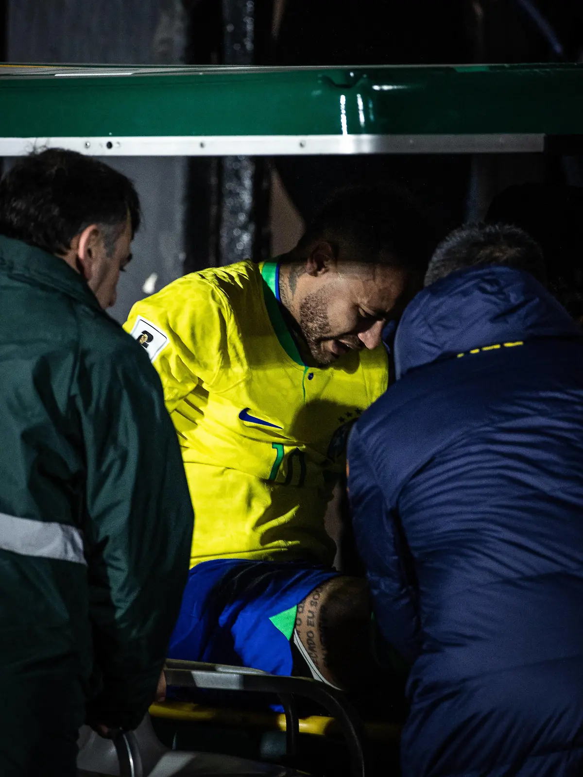 Uruguay x Brazil Neymar injured during the game against Uruguay at Centenario stadium, in Montevideo, Uruguay, today october 17, 2023. Copyright: xx _J4I5375