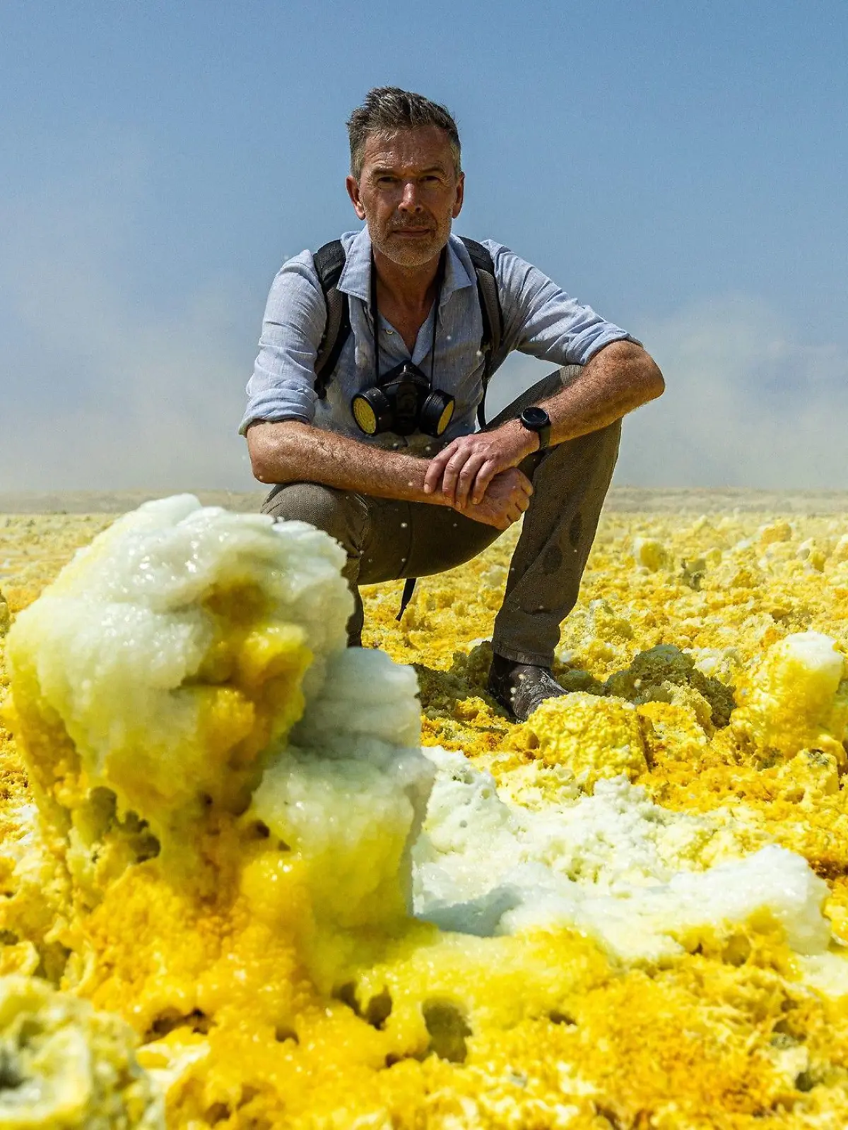 GEO-Naturjournalist Dirk Steffens am Dallol Vulkan in Äthiopien.

Die Verwendung des sendungsbezogenen Materials ist nur mit dem Hinweis und Verlinkung auf RTL+ gestattet.