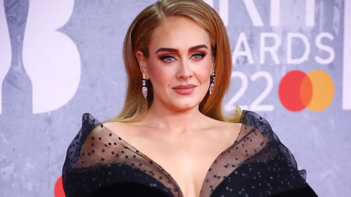 FILE - Adele appears at the Brit Awards 2022 in London on Feb. 8, 2022. Adele is nominated for seven Grammy Awards. The 2023 Grammy Awards will air live Sunday, Feb. 5. (Photo by Joel C Ryan/Invision/AP, File)