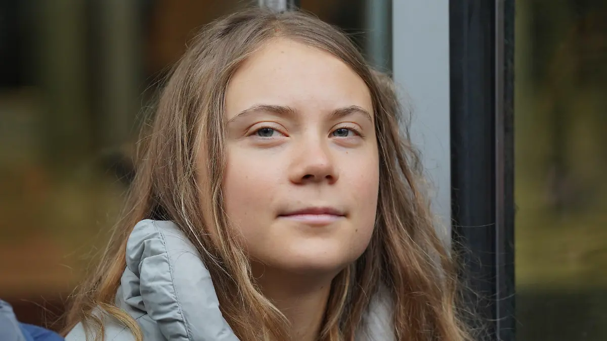 ARCHIV - 19.10.2023, Großbritannien, London: Die Klimaaktivistin Greta Thunberg demonstriert gemeinsam mit Demonstranten von Fossil Free London vor den Büros von J.P. Morgan in Canary Wharf, um den Gipfel des Energy Intelligence Forum (EIF) zu stören. Die schwedische Umweltaktivistin Thunberg hat an diesem Freitag statt zu einem Streik fürs Klima zu einem Streik für Solidarität mit den Palästinensern aufgerufen. (zu dpa "Thunbergs Aufruf zu Solidarität mit Palästinensern sorgt für Empörung") Foto: Lucy North/PA Wire/dpa +++ dpa-Bildfunk +++