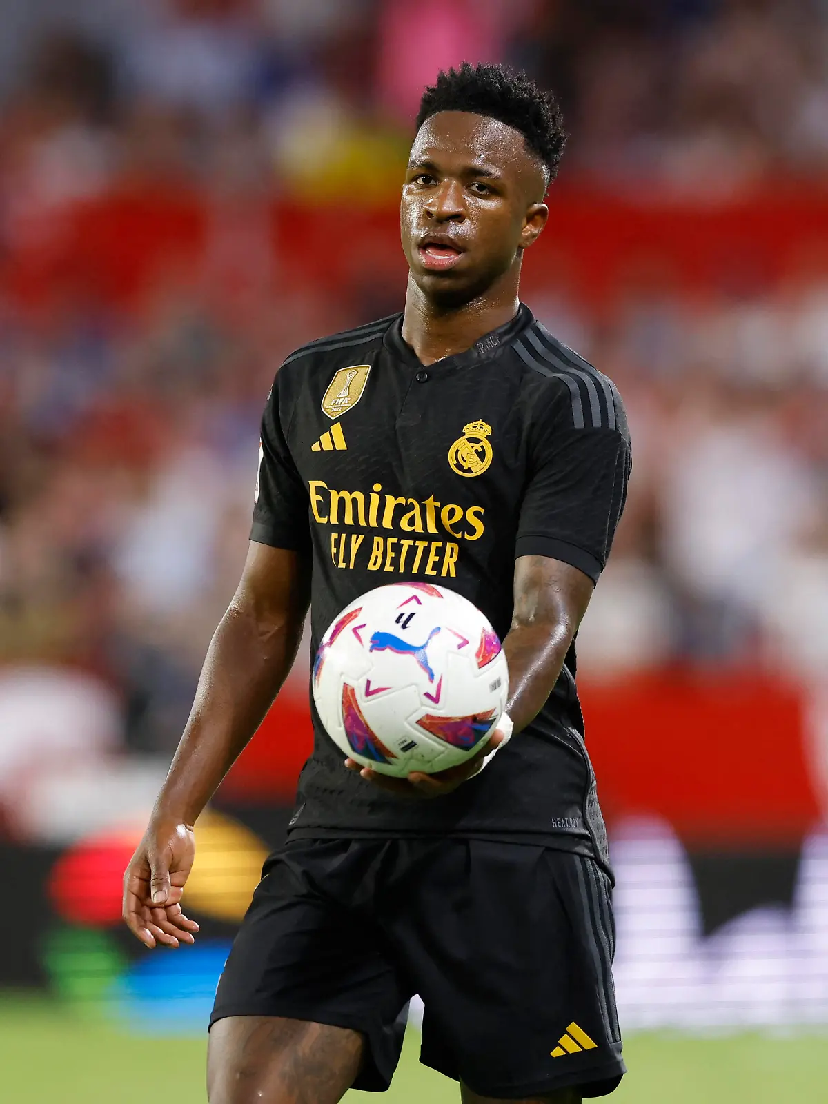 Soccer Football - LaLiga - Sevilla v Real Madrid - Ramon Sanchez Pizjuan, Seville, Spain - October 21, 2023 Real Madrid's Vinicius Junior REUTERS/Marcelo Del Pozo