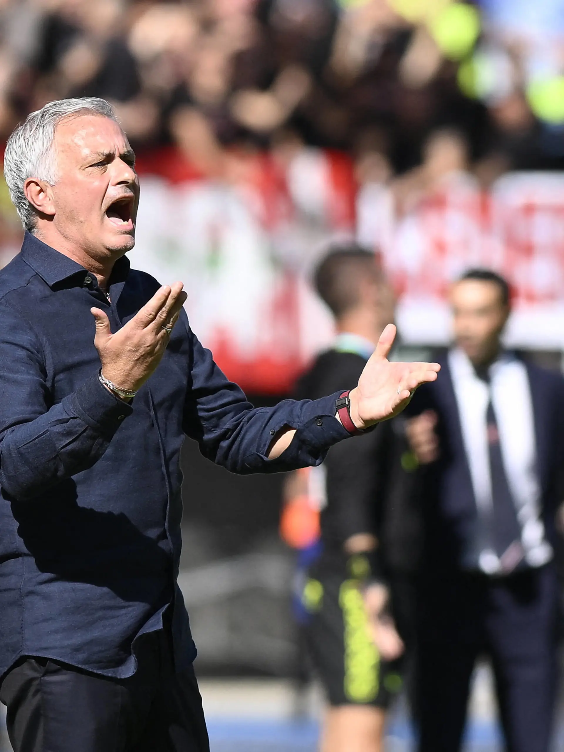 Italian soccer Serie A match - AS Roma vs AC Monza JoseÃ& x80& x99 Mourinho of A.S. Roma during the 9th day of the Serie A Championship between A.S. Roma - A.C. Monza on October 21, 2023 at the Olympic Stadium in Rome, Italy. Rome Italy PUBLICATIONxNOTxINxFRAxESPxUKxUSAxBELxPOL Copyright: xIPAxSport/ABACAx BRIPASport20231022_1235 IPAxSport/ABACAx BRIPASport20231022_1235