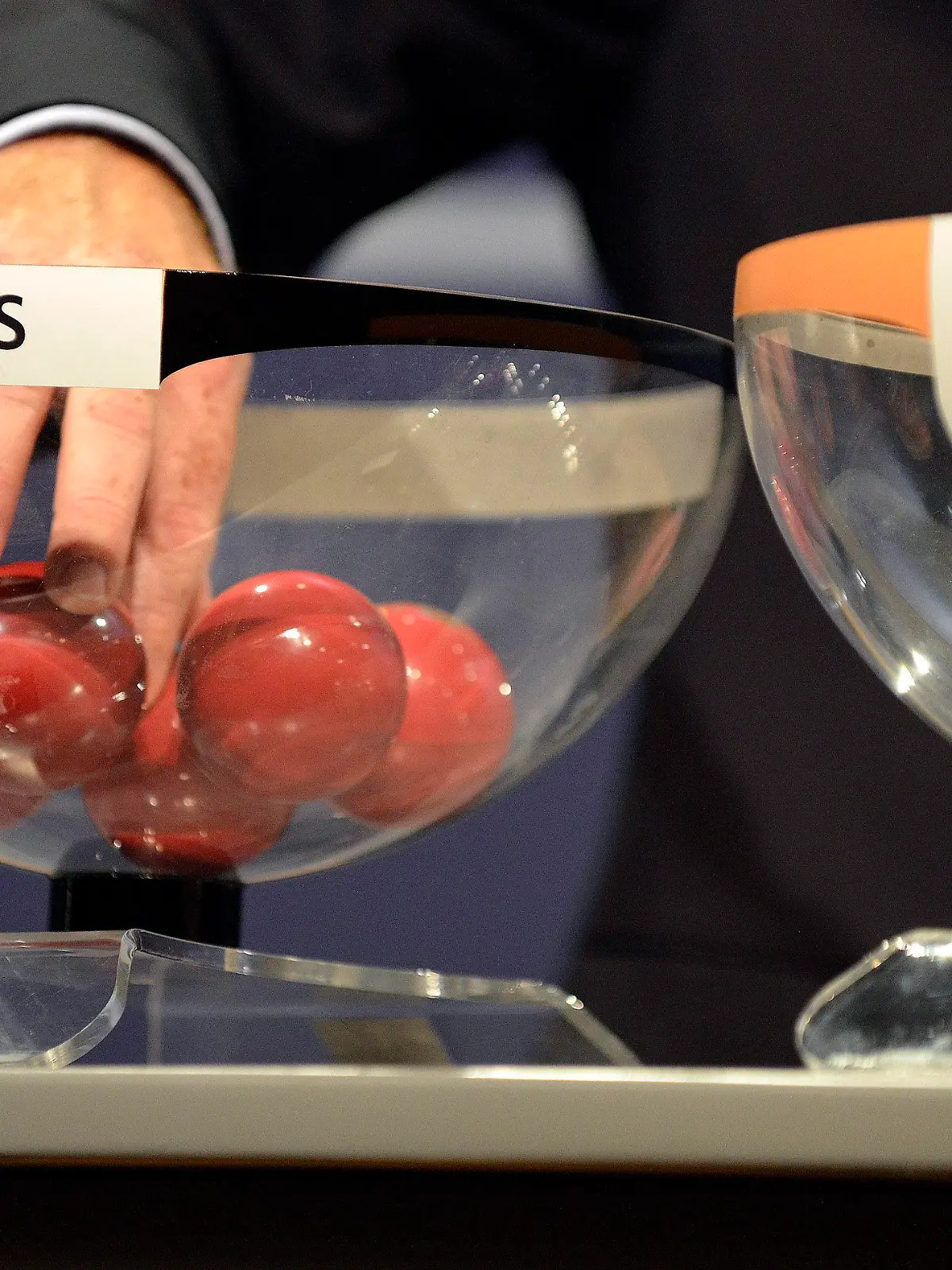 CAPTION CORRECTION epa04850642 UEFA General Secretary Gianni Infantino conducts the draw for the third qualifying round of the UEFA Europa League 2015/16 at the UEFA Headquarters in Nyon, Switzerland, 17 July 2015. EPA/CHRISTIAN BRUN CORRECTION: CORRECTING COMPETITION TO EUROPA LEAGUE ++