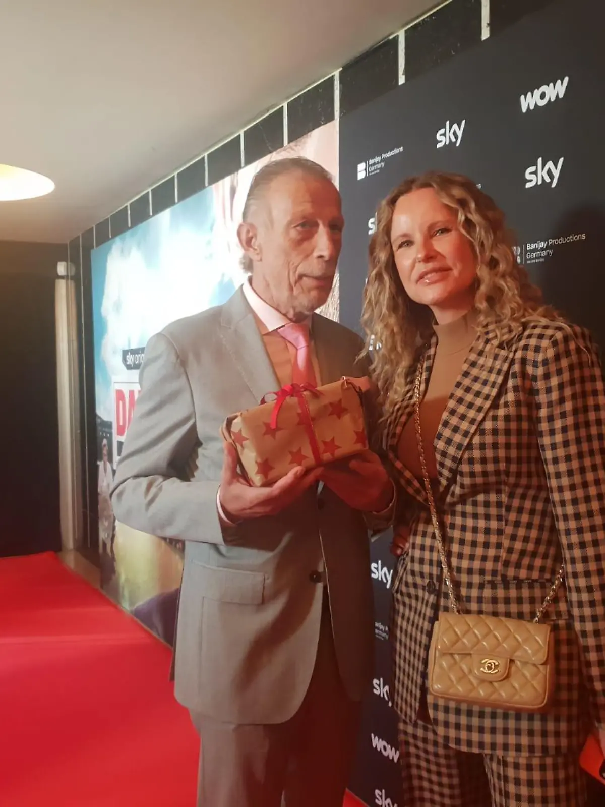 Christoph Daum und RTL-Moderatorin Katja Burkard.