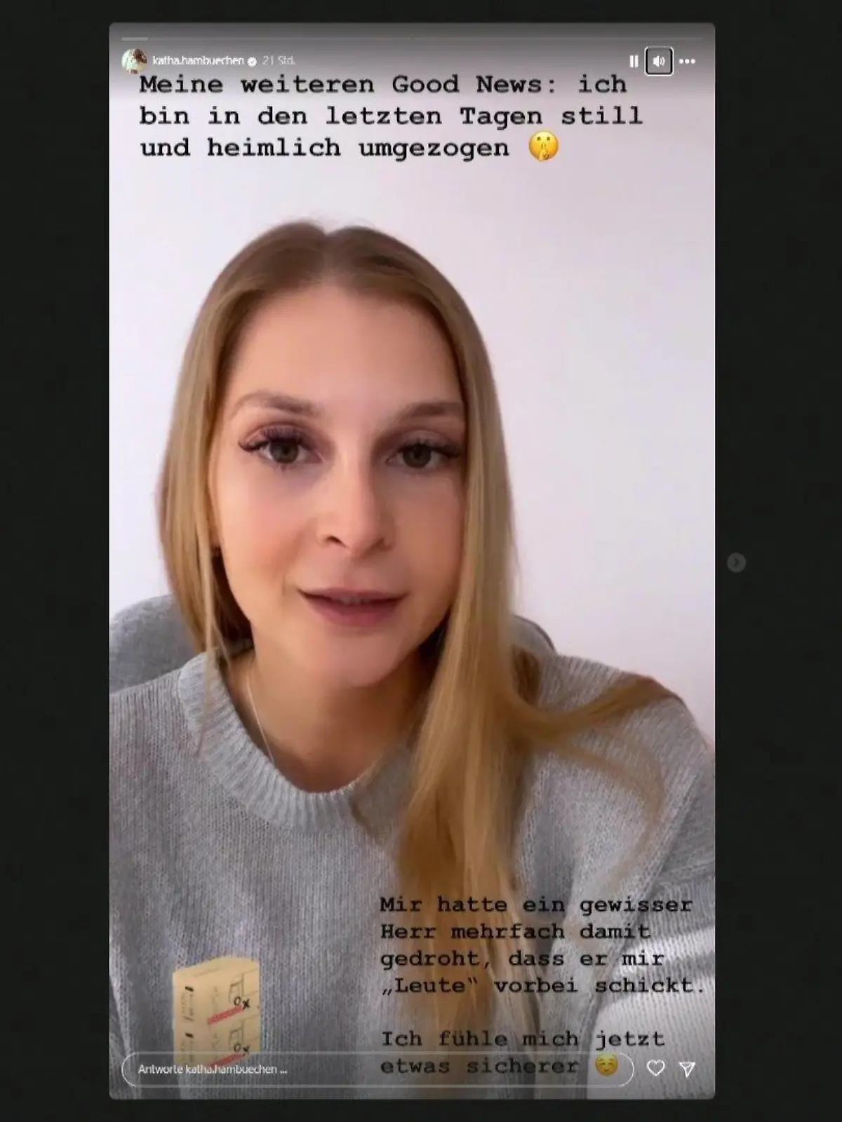 Nach Drohungen: Ex-Sommerhaus-Kandidatin Katharina Hambuechen ist nach still und heimlich umgezogen