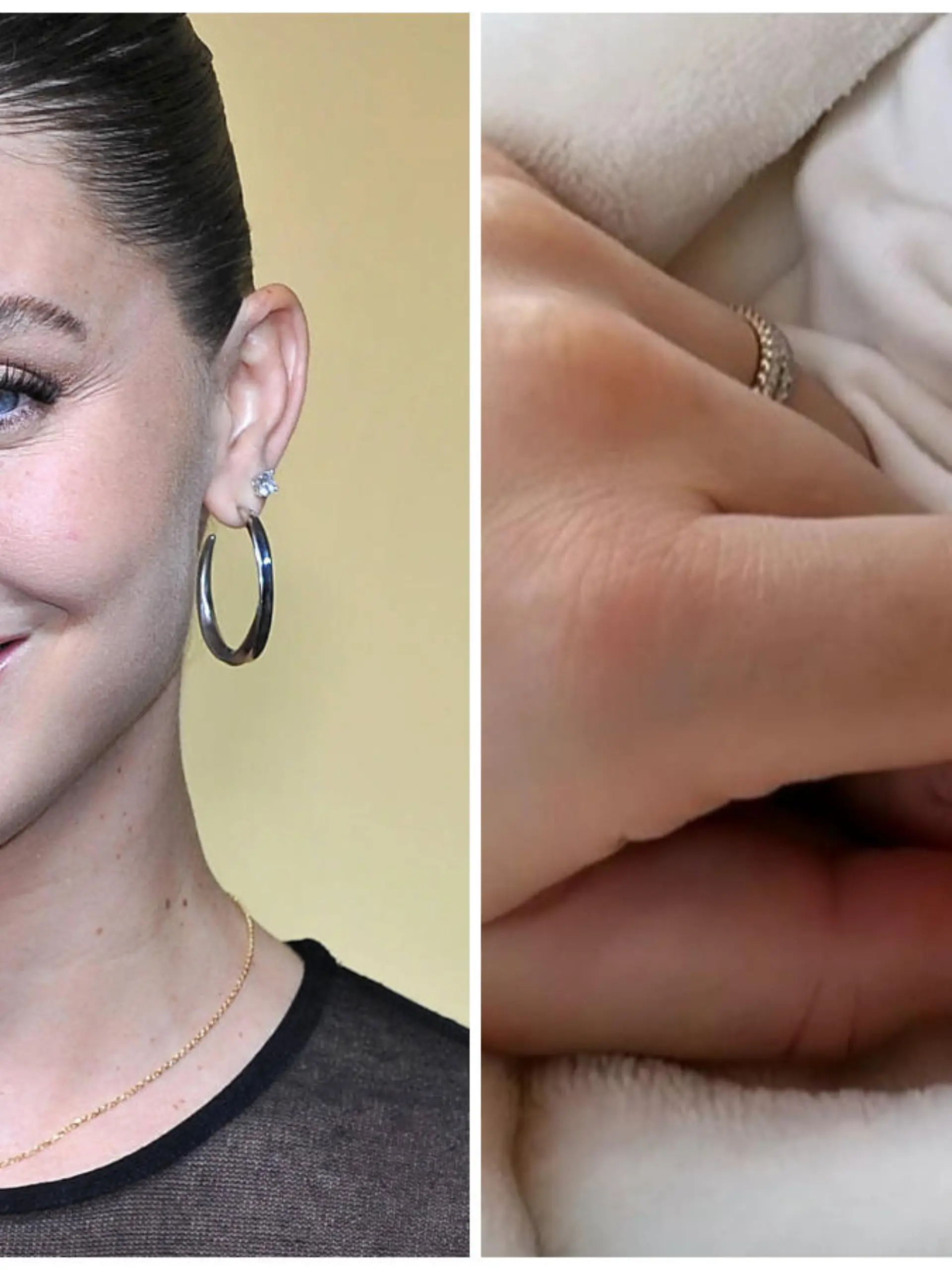 Ann-Kathrin Götze teilt ein Foto, auf dem sie die Hand ihrer neu geborenen Tochter hält.