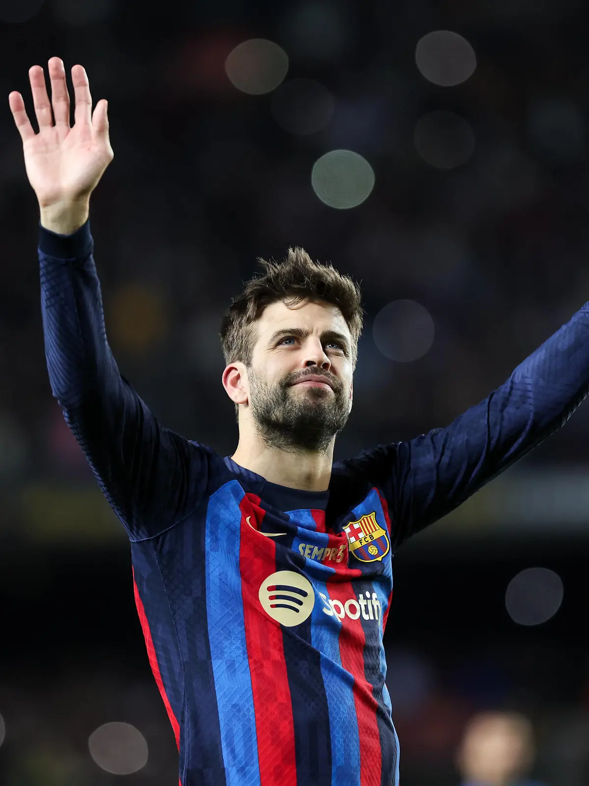 Fußball, FC Barcelona - UD Almeria, Gerard Pique Verabschiedung November 6, 2022, Barcelona, Spain: Gerard Pique of FC Barcelona, Barca farewell during the Liga match between FC Barcelona and UD Almeria at Spotify Camp Nou in Barcelona, Spain. Barcelona Spain - ZUMAd159 20221106_zia_d159_016 Copyright: xGerardxFrancox