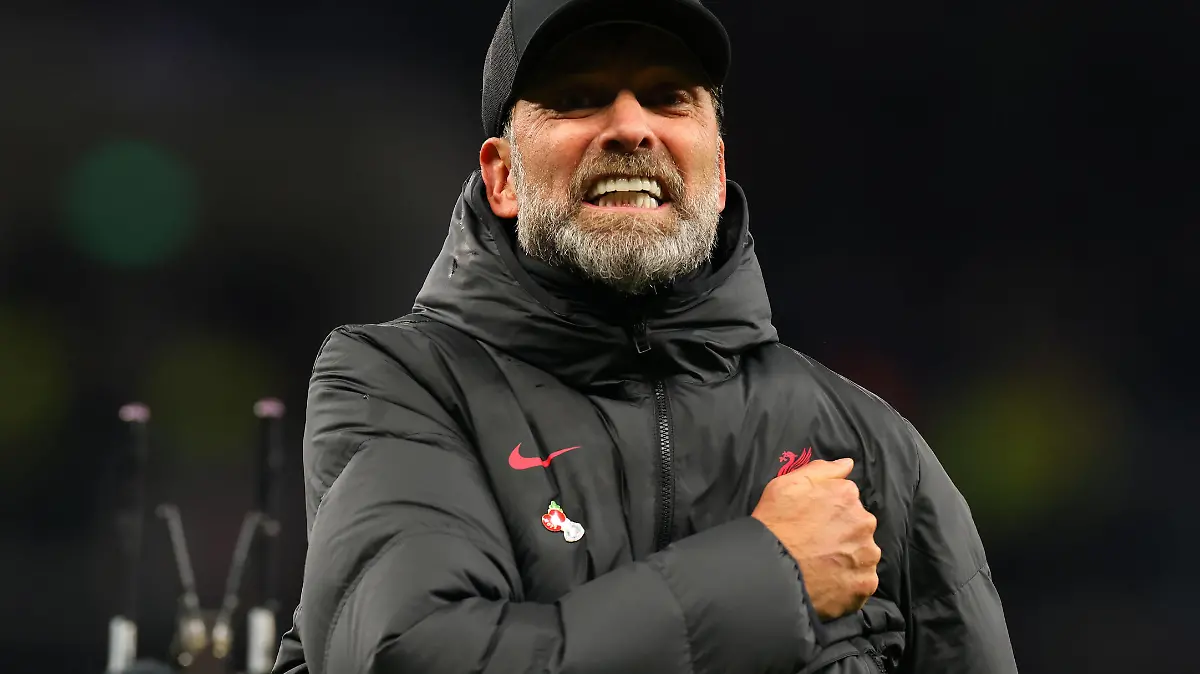 6th Novemberr 2022 Tottenham Hotspur Stadium. Tottenham, London, England Premier League football, Tottenham Hotspur versus Liverpool Liverpool Manager Jurgen Klopp celebrates the 1-2 win PUBLICATIONxNOTxINxUK ActionPlus12446414 ShaunxBrooks 