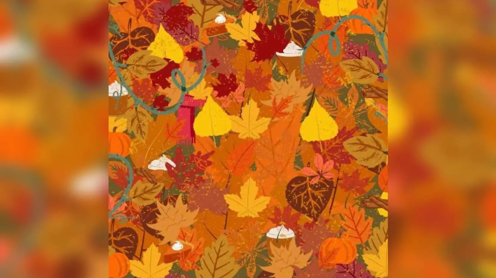 Sehen Sie den Schal zwischen dem Laub?