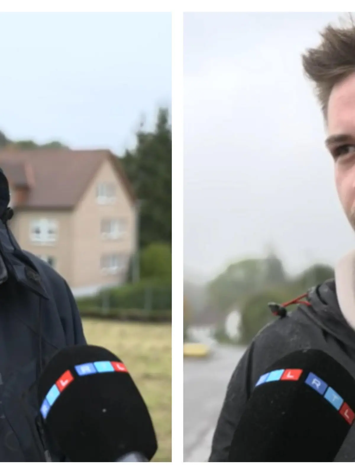 Ein Freund des Getöteten (links) und ein Anwohner (rechts) sprechen im RTL-Interview über das schreckliche Verbrechen, das in Horn passiert ist.