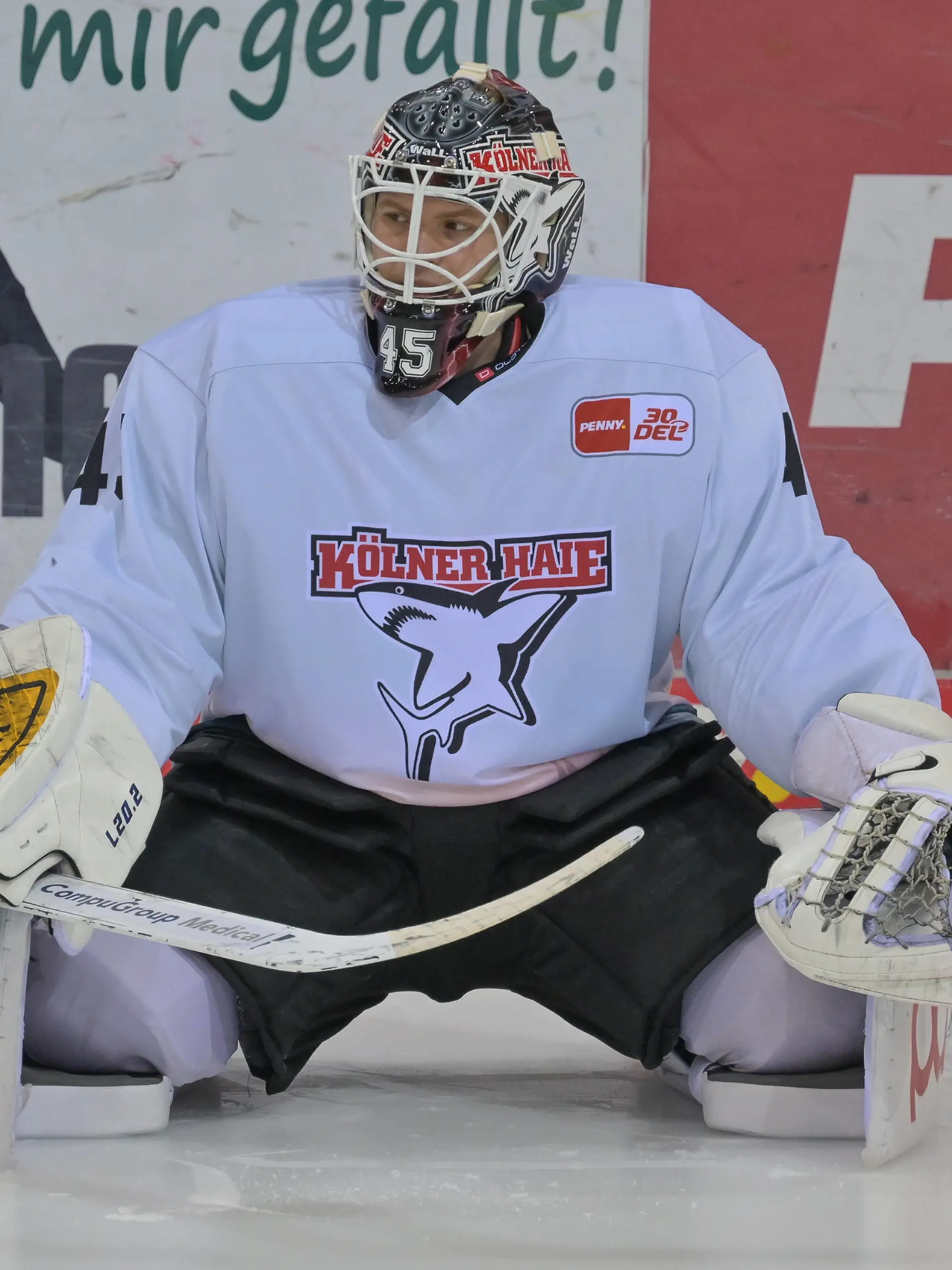 Torwart Tobias Ancicka Koelner Haie 45, Fischtown Pinguins - Koelner Haie , Eishockey, Deutsche Eishockey Liga, DEL, 08.10.2023 Bremerhaven Bremen Deutschland *** Goalie Tobias Ancicka Koelner Haie 45 , Fischtown Pinguins Koelner Haie , Ice Hockey, German Ice Hockey League, DEL, 08 10 2023 Bremerhaven Bremen Germany Copyright: xkolbert-press/BurghardxSchreyerx