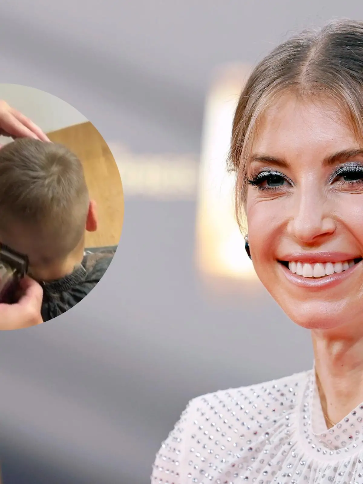 Cathy Hummels war gemeinsam mit Söhnchen Ludwig beim Friseur.