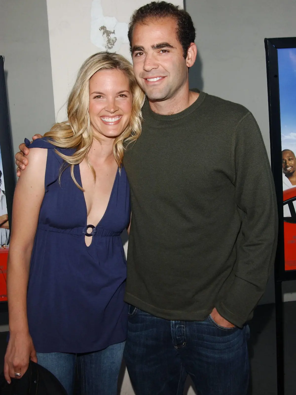 Bildnummer: 02827346  Datum: 10.05.2007  Copyright: imago/PicturePerfect
Pete Sampras mit seiner Frau, der Schauspielerin Bridgette Wilson (beide USA), bei der Filmpremiere von The Wendell Baker Story; Vdig, hoch, Kleidung, privat, Partnerin, Frau, Freundin, Lebensgefährtin, lachen, lächeln,  o0 Film, Kunst, people, Spielerfrau, Partnerin, Frau, Ehefrau Filmpremiere 2007, Beverly Hills Freude,  Tennis Herren Einzel Gruppenbild optimistisch Privatbild Personen