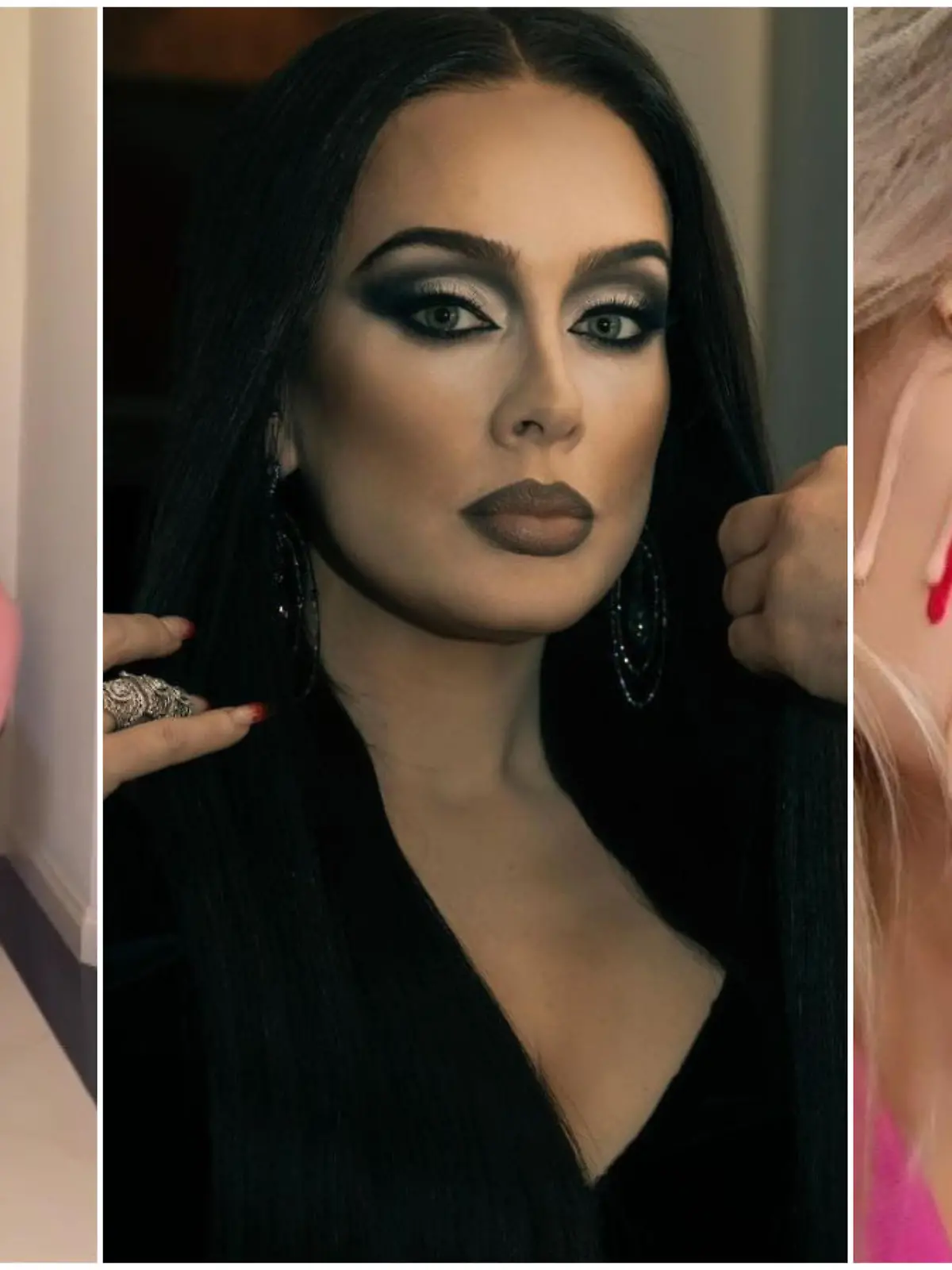 Paris Hilton, Adele und Cathy Hummels in ihren Halloween-Kostümen. (Collage)